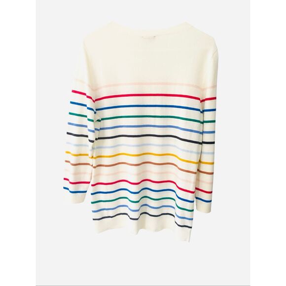 Talbots Cotton/ Cashmere Blend Striped size L - Picture 3 of 6